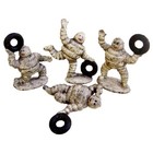 Michelin Man Bibendum Mini Figure 6pc Set Cast Iron Antique Vintage Style Statue