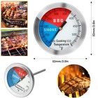 2x Bbq Thermometer Gauge Charcoal Grill Pit Smoker Temp Gauge Grill Thermometer