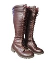 Combat Boots Buckle Casual Pu-leather Riding Fashion Tall Knee High Lace Up
