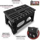 W85041 Heavy Duty Folding Step Stool With Non-skid Platform  15-inch Wide  300 L