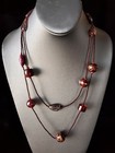 Pair Of Antique 1920   s Italian Murano Glass Bead Flapper Necklaces  50  And 46  