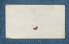 184  Stampless Cover Envelope  New York Red Cancel  To Middletown  Conn   5c Pd