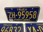 Pennsylvania Truck License Plate Lot Of 5 Vintage