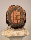 Most Fanciful Antique 1920   s Child   s Brocade Floral Silk Hat W Lame   Fur Trim