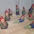 Lot Of 10 Vintage Mini Ceramic Garden Gnome Figure  japan 