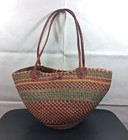 Handwoven Bolga Market Basket Shoulder Bag Natural Handcrafted In Ghana Art