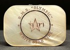 Uk Antique Ship Casino Token R M S  olympic rare White Star Line Value 100 Nacre