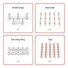 60 Pcs Plasma Cutting Consumables Fit Cut40 50 With Plasma Cutter Torch Pt31 Lg4