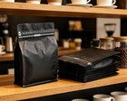 50 Pack Black Coffee Bags - High Barrier Aluminum Foil Stand Up Pouches  Rese   