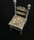 Antique Dutch Sterling Silver Miniature Chair