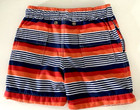 Tooby Doo Boys Striped Swim Shorts Size 1-2  Orange White   Blue  Lined Beach