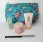 Clinique Skin Care 5 Piece Cosmetic Bag Set Mosiure Surge  Acne Solutions  New