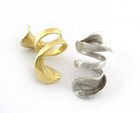Leaf Ring Adjustable Raw Brass Antique Silver Plated 17 5mm 7us Inner Size 3495
