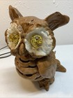 70s Light Up Ceramic Owl Lamp Figurine Vintage Mcm Night Light Sculpture