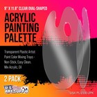 2 Plastic 9  X 11 8  Clear Oval Acrylic Art Painting Palettes  Artist Paint Tray