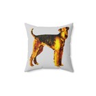 Airedale Terrier  lucy  Spun Polyester Throw Pillow