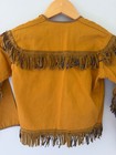 Vintage Davy Crockett Fringe Western Kids Jacket Mustard Yellow Vintage Children