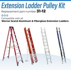 31-12 Extension Ladder Pulley Replacement Kit Compatible With Werner Silvery 