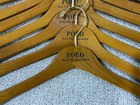 Polo Ralph Lauren Lot Of 10 Brown Wooden Retail Store Curved Clothes Hangers