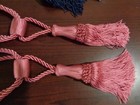 2pcs Curtain Holdbacks Rope Tie Backs Durable Tassel Tiebacks Rose mauve