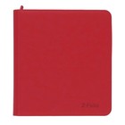 Bcw Z-folio 12-pocket Zipper Album - Red - Free Ship