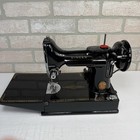Vintage Singer Red  s  Badge 221k Featherweight Sewing Machine W  Simanco 45750