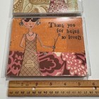 12 Thank You Note Cards Lovely Marvelous Set Stationary Curly Girl Design Her