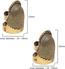 4 Pack Sewing Thimble Finger Protector  Adjustable Finger Metal Shield Protector