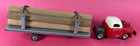 Vintage Original Japan 1950 s Tin Litho Friction Tractor Trailer Log Truck Vgc