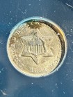 1851 Silver Three Cent Piece Anacs Ms 62