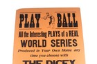 Antique 1920 s Play Ball World Series Dicex Baseball Game Store Advertising Sign