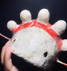 Real Rare Nice Tibet Vintage Old Buddhist Painted Paper Pulp Chitipati Mask