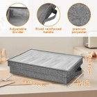Flatware Utensil Storage Case Silverware Storage Box W  4 Adjustable Dividers  
