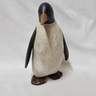 Authentic Dcuk 8  Medium Wooden Emperor Penguin Figurine     Hand Carved Bamboo
