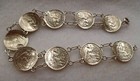 Antique Peruana Lima Silver Coin Bracelet 1895-1916 - 9 Coins
