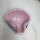 Rare Alfredo Barbini Murano Pink Gold  Italian Art Glass Bowl Ashtray 6  Heavy