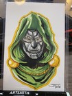 Marvel Comics Doctor Doom Dr  Original Artwork Signed Sketch Card  Art Doomsday