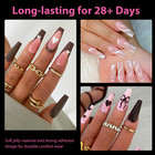Long Coffin Nail Tips  504pcs Pre-shape Fake Nails Half Matte Full Cover Acrylic