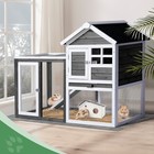 Outdoor Wooden Chicken Coop House Poultry Hutch Pet Cage W  Nesting Box Backyard