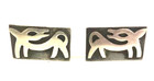 Antique Mexican Sterling Silver Dog Cufflinks Taxco Fca Coyote Deer 925 Vintage