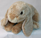 Vtg Animal Alley toys R Us 12  Holland Lop Plush Rabbit Tan Weighted Pre-owned