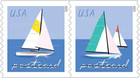 Sailboats Postcard Rate Usps Postage Stamp 1 Sheet Of 20 Us Postal Forever First