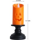 Orange Flameless Pumpkin Candle Lights Led Lamp Halloween Party Table Decoration