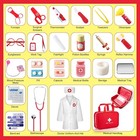 Doctor Kit For Kids  36 Pcs Pretend Kids Doctor Playset Kit For Toddlers 3-5 Wit