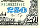 Lot Of  4  Four -  250 Donald Trump Gag 250 Dollar Bill 250 Year Anniversity