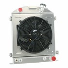 For 1930 1931 Ford Model A 3  Chopped Chevy V8 2row Aluminum Radiator Shroud Fan