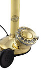 Antique Golden Finished Brass Station Phone Telephone Rotary Dial Vintage D  cor