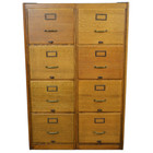 Antique Eight Drawer Oak File Cabinet     Refinished  1910s   22261