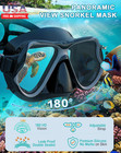 Dry Snorkel Set panoramic Wide View Anti-fog Scuba Diving Mask professional Snor