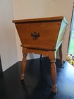 Vintage Maple Dough Proofing Sewing Box End Table Early American Style